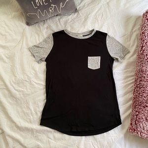 PINK Soft Black Pocket Tee